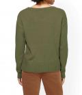 Designer-Pullover mit Blumenstickerei khaki