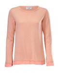 Designer-Pullover mit Chiffon lachs