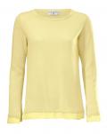 Designer-Pullover mit Chiffon lemon