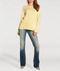 Designer-Pullover mit Chiffon lemon