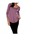 Designer-Pullover mit Chiffon mauve