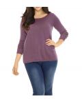 Designer-Pullover mit Chiffon mauve