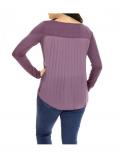 Designer-Pullover mit Chiffon mauve