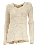 Designer-Pullover mit Chiffon stein