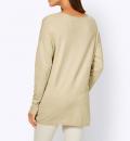 Designer-Pullover mit Glitzersteinchen sand