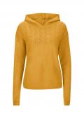 Designer-Pullover mit Kapuze ocker