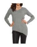 Designer-Pullover mit Kaschmir grau