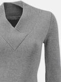 Designer-Pullover mit Kaschmir grau