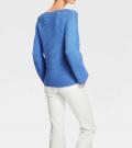 Designer-Pullover mit Nieten azurblau