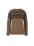 Designer-Pullover mit Norwegermuster nougat