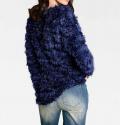 Designer-Pullover mit Pailletten blau