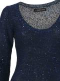 Designer-Pullover mit Pailletten marine