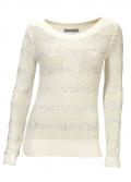 Designer-Pullover mit Pailletten offwhite