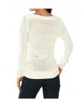 Designer-Pullover mit Pailletten offwhite