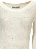 Designer-Pullover mit Pailletten offwhite