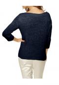 Designer-Pullover mit Perlen marine