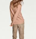 Designer-Pullover mit Perlen nude