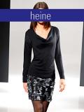 Designer-Pullover mit Perlen schwarz