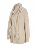 Designer-Pullover mit Schal sand