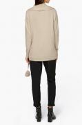 Designer-Pullover mit Schal sand