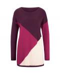 Designer-Pullover mit Seide himbeere-burgund