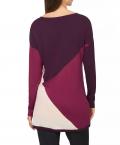 Designer-Pullover mit Seide himbeere-burgund