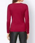 Designer-Pullover mit Spitze rot