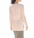 Designer-Pullover mit Spitze sand