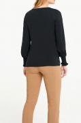 Designer-Pullover mit Spitze schwarz