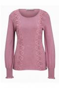 Designer-Pullover mit Spitze smokerose