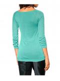 Designer-Pullover mit Strass aqua