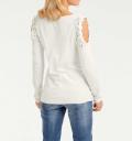 Designer-Pullover mit Strass ecru