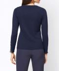 Designer-Pullover mit Strass marine