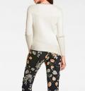 Designer-Pullover mit Strass offwhite