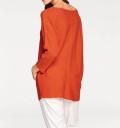 Designer-Pullover mit Strass orange