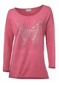 Designer-Pullover mit Strass pink