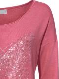 Designer-Pullover mit Strass pink