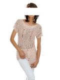 Designer-Pullover mit Strass rose