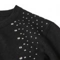 Designer-Pullover mit Strass schwarz