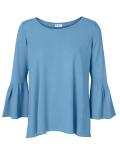 Designer-Pullover mit Volants blau