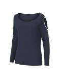 Designer-Pullover mitCut-Outs nachtblau