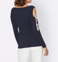 Designer-Pullover mitCut-Outs nachtblau