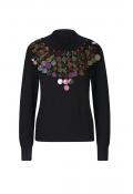 Designer-Pullover mitPailletten schwarz