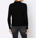 Designer-Pullover mitPailletten schwarz