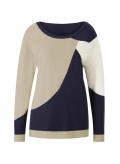 Designer-Pullover sand-gold-marine