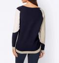 Designer-Pullover sand-gold-marine