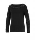 Designer-Pullover schwarz-silber