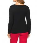 Designer-Pullover schwarz-silber