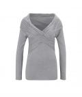 Designer-Pullover silberfarben