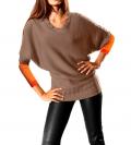 Designer-Pullover taupe